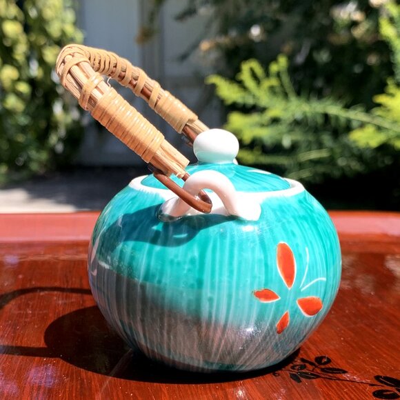 Vtg Japanese Kutani Ware Mini Sauce Saki Oil Tea Decanter - Picture 3 of 11